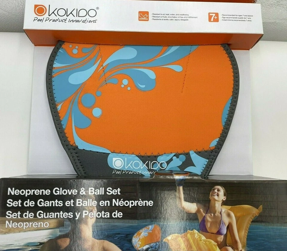NEOPRENE SWIMMING POOL AND BEACH GLOVE AND BALL GAME SET - Image 3 of 4