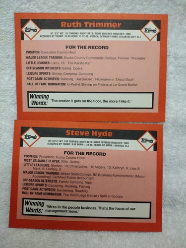 RARE! Promo Donald Trumps All-Star Team Casino Employee Parody Baseball Cards - Picture 7 of 19