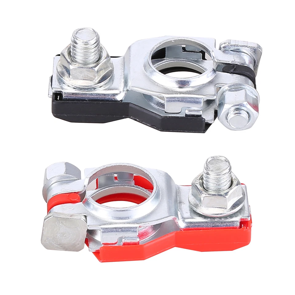 2PACK CAR BATTERY TERMINAL CLAMP CONNECTORS POSITIVE NEGATIVE RELEASE DISCONNECT - Изображение 4 из 4