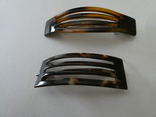 Antique 1920s & Vintage 70s Hair Clips Barrettes Faux Tortoiseshell Ladies VGC - Picture 2 of 5