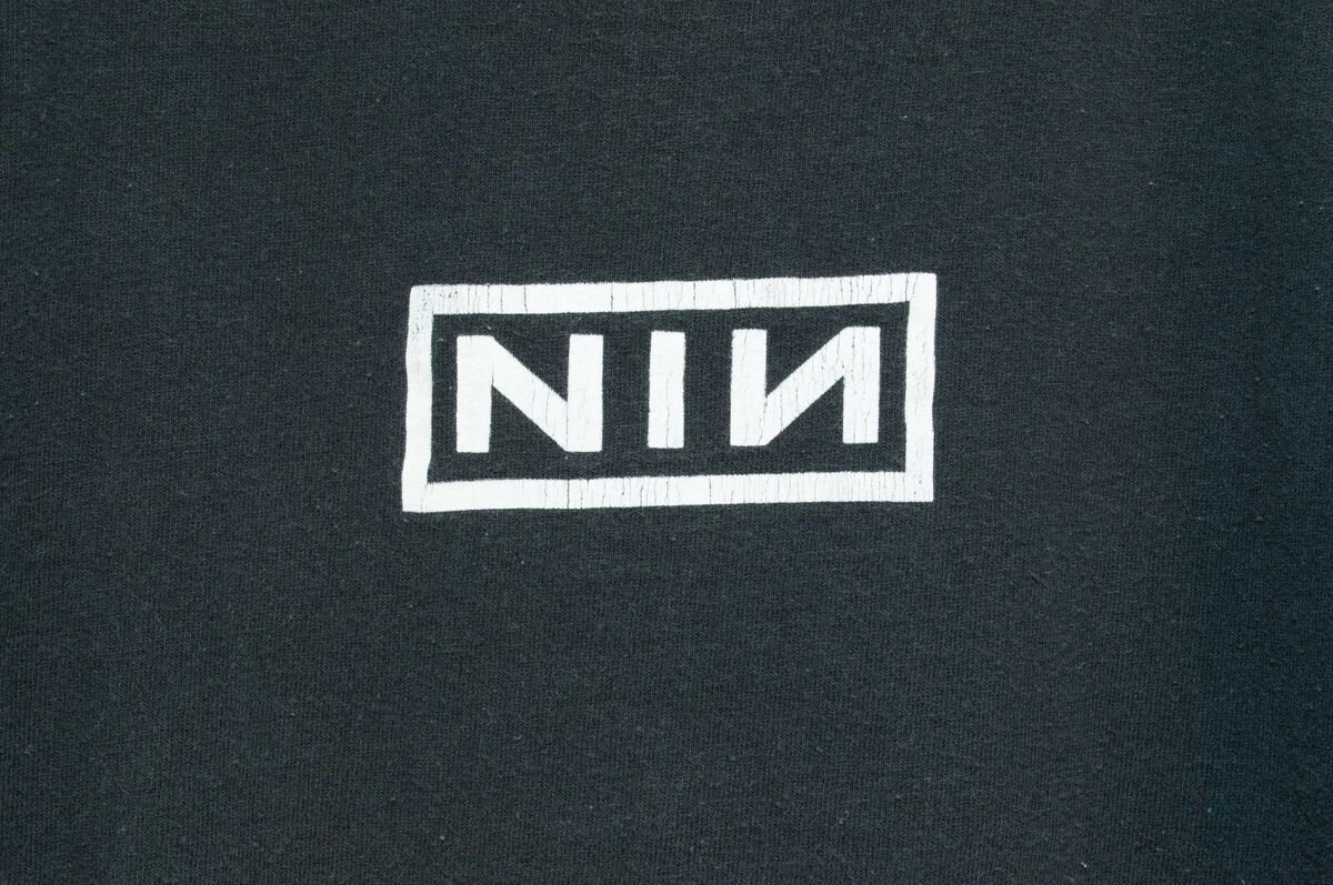 Vintage 90s Nine Inch Nails Logo Shirt Size XL Broken Vintage 90s Nine Inch Nails Logo Shirt Size XL Broken