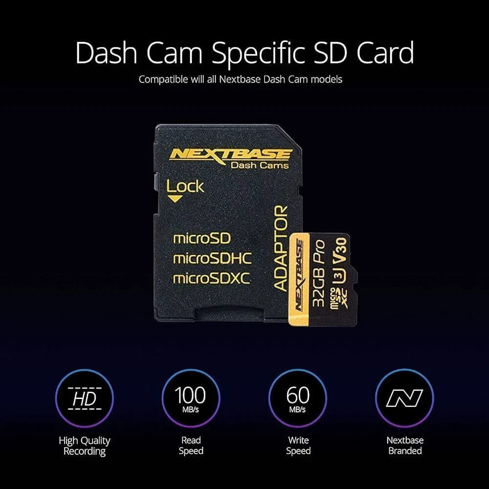 Nextbase Micro SD Dash Cam Memory Card 32GB, 64GB and 128GB