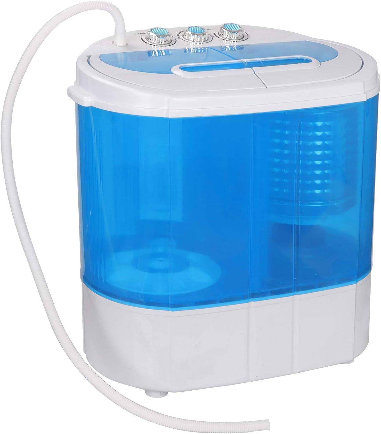 Portable Mini Twin Tub Washing Machine with Spin Dryer for Small Spaces