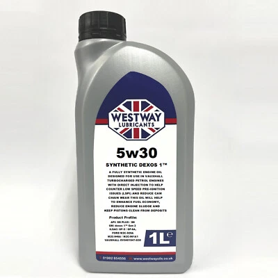 WESTWAY LUBRICANTS 5w30 Dexos 1™ Gen 2 Fully Synthetic Engine Oil Meets 95599877