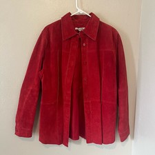 Nygard Women's Red Suede Leather Jacket Size 12
