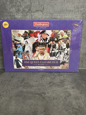 HM Queen Elizabeth II Puzzle 1000 Teile Marke Waddington B46 P63