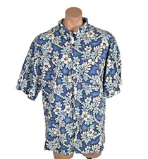 Vtg 90s O'Neill Hawaiian Shirt Aloha Wear Beach Surf Camp Blue USA MADE Sz XL