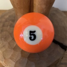 Vintage No. 5 Orange Pool Ball Billiard 2 1/4&rdquo; Replacement
