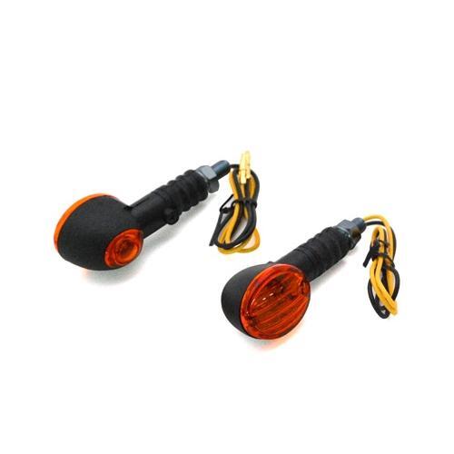 Clignotant micro ovale orange remède aux pannes de signalisation moto avec lampe 21w