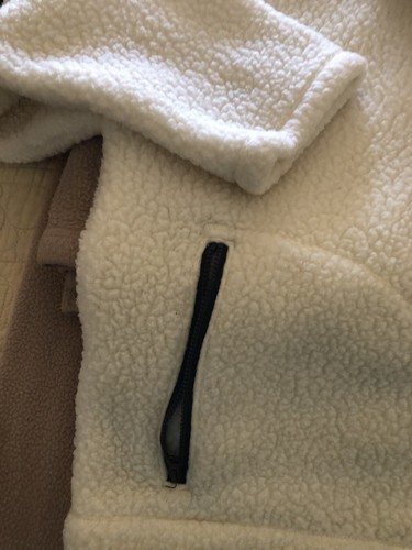J Crew Women's Sherpa Fleece Half-Zip Pullover Jacket X / Large Teddy Ivory - Picture 5 of 17