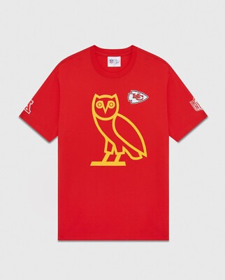 OVO NFL Kansas City Chiefs T-Shirt XL NEW OG Owl Drake's October's Very Own SS23