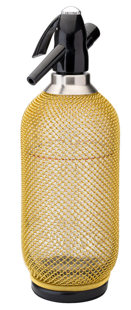 Classic Glassware Harlequin Gold Serving Syphon 1L (35Oz) Pack Of 1 For Bars