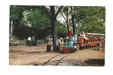 Zoo Line Railroad - Postcard, Forest Park Zoo, St Louis MO VINTAGE, c1960s