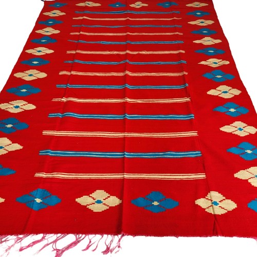 Moroccan Handmade Vintage Rug Kilim Area Carpet Wool Tribal Azilal Rug Berber - Picture 5 of 24