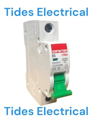 Contactum MCB 6 Amp Type B 6A Single Pole B6 CPB06