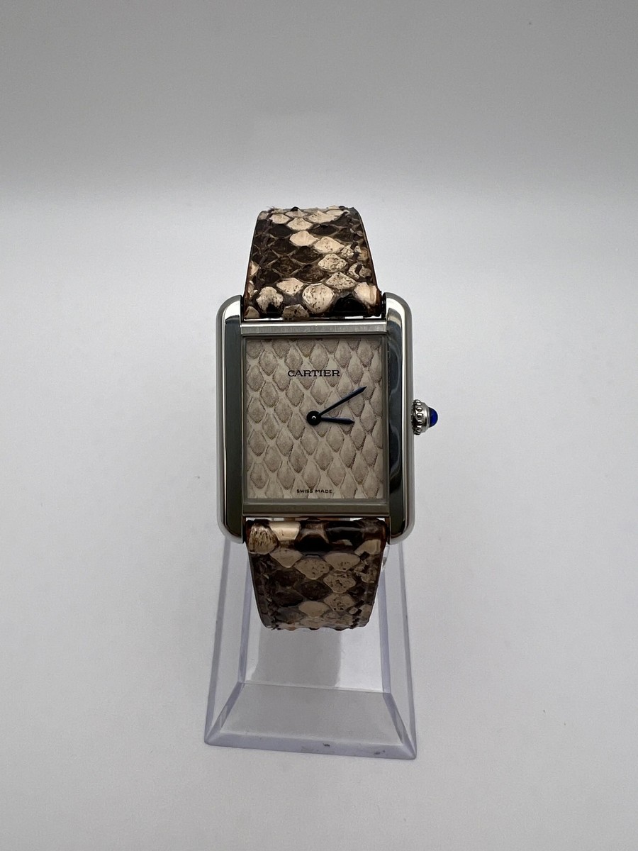 Cartier Tank Solo 24mm x 31mm Python Pattern Dial & Strap