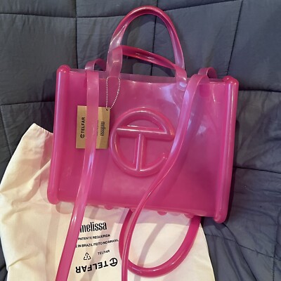 Melissa x Telfar Medium Jelly Shopper Clear Pink - NWT IN HAND & FAST SHIP