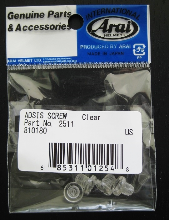 Genuine - Arai Screw Set SAI SAQ SAL SAJ & X-Type Base Plate Full