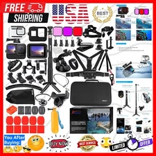 Complete GoPro Accessories Kit with Waterproof Housing & Aluminum Selfie Stick