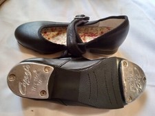 Capezio Leather Tele Tone Tap Shoes Children's Size 11M Black Tap Shoes Nice
