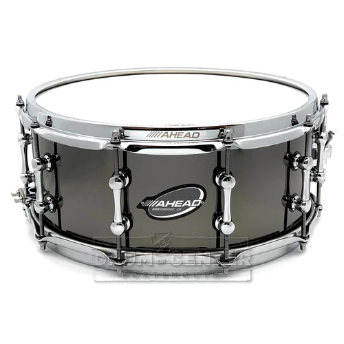 Ahead 3mm Cast Bell Brass Snare Drum 14x6 Black Chrome w/Trick Throw-Off