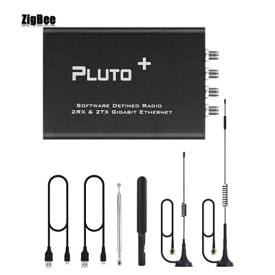 PLUTO+ SDR Transceiver SDR Radio w/4 Antennas for Gigabit Ethernet Micro SD Card