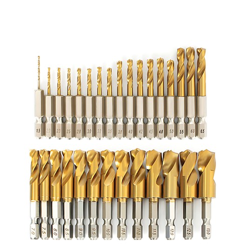 HSS Bohrer Satz mit Sechskantschaft 1/4 Metallbohrer Spiralbohrer 1.5mm Bis 13mm - Bild 5 von 38