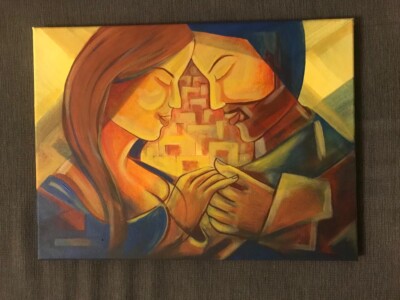 DIE LIEBENDEN 2 Original Acryl auf Leinwand