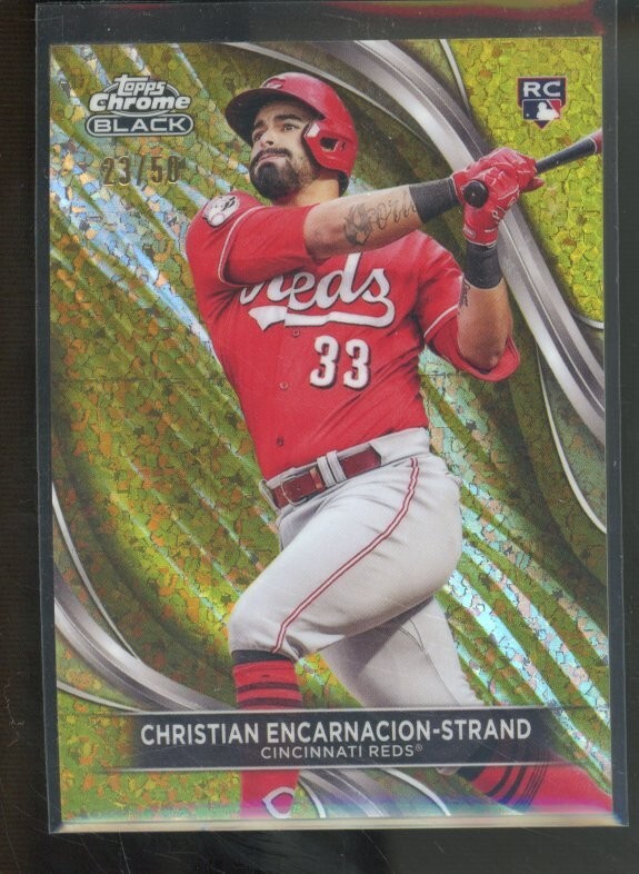 2024 Topps Chrome Black CHRISTIAN ENCARNACION-STRAND #88 RC Rookie Gold /50 Reds