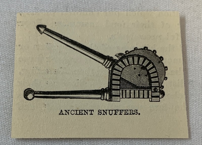 1883 small magazine engraving ~ ANCIENT KITCHENS - SNUFFERS, Egypt