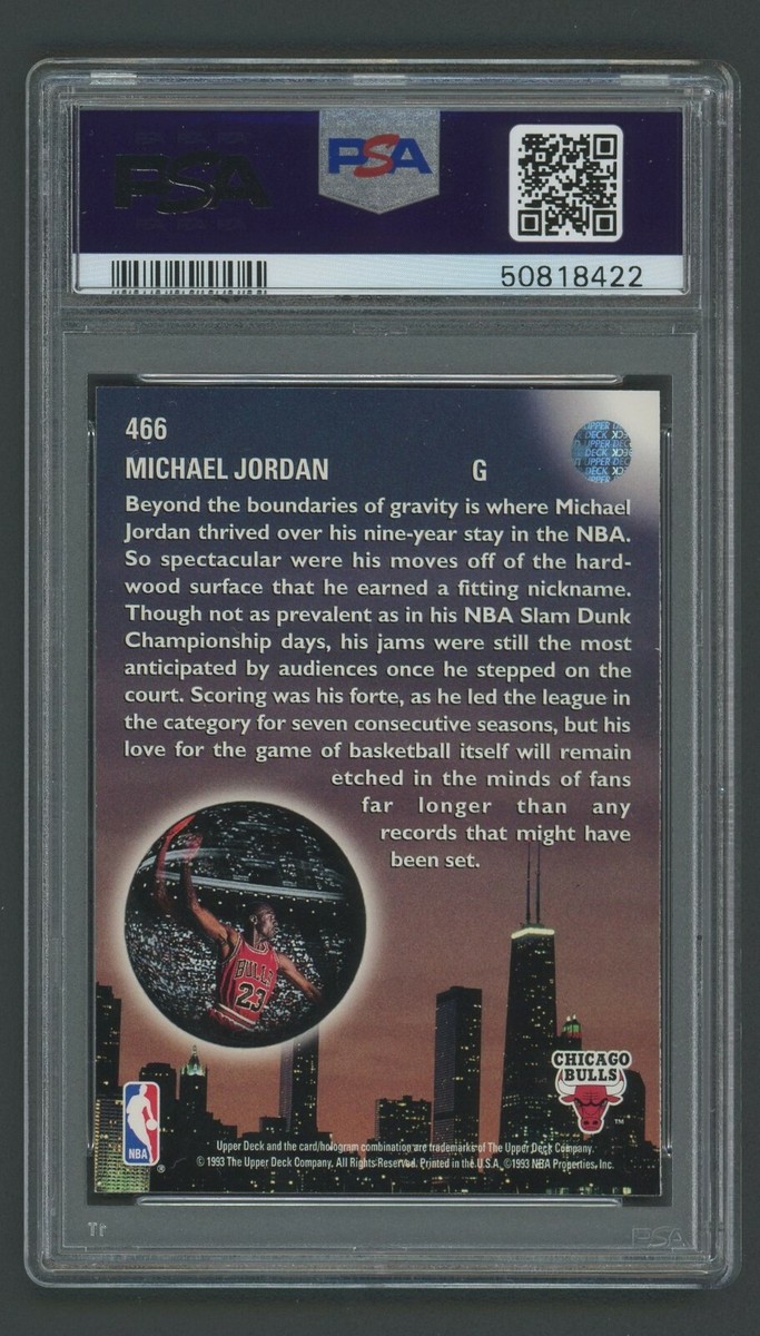 MICHAEL JORDAN 1993 Upper Deck #466 SKYLIGHTS PSA 9 MINT *ICONIC