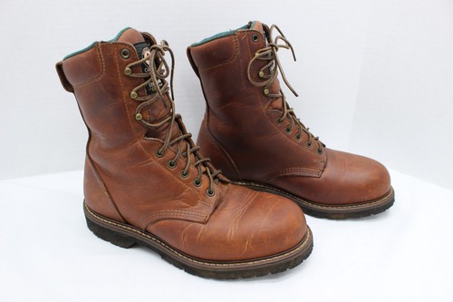 Vintage USA Carolina untra insulation mens size 8 brown leather work boot - Picture 1 of 20