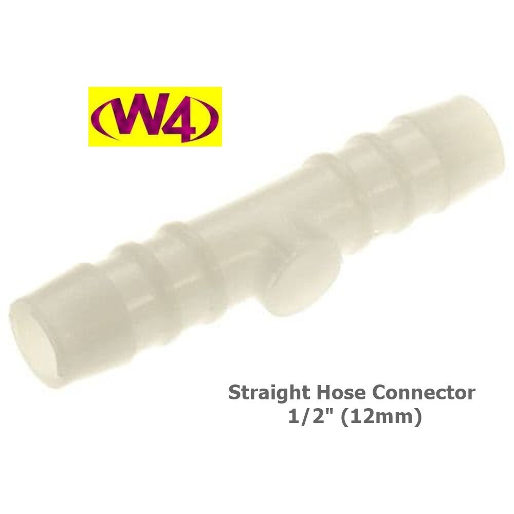 W4 Straight Hose Connector 1/2"" (12mm) - 37838