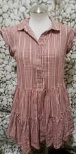 Lou & Grey for LOFT Dress Size XS Gingham Button Cotton Short Sleeve Preppy