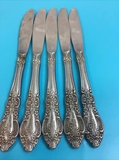 Springtime Stainless Japan 5 Dinner Knives Silverware Flatware