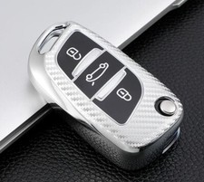 Key Fob Cover for Pegueot Partner, Pegueot 306 and Pegueot 407 (SILVER)