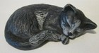 Poole Pottery Acrylic painted small sleeping kitten - Rare