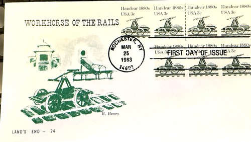 Land's End 1898 24B Railroad Hand Car PNC 2 Workhorse of the Rails Rochester NY - 第 1/1 張圖片