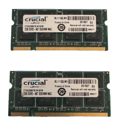 CT2C2G2S800MCEU - Crucial 4GB Kit (2x2GB) DDR2-800MHz PC2-6400 Non-ECC - Foto 5