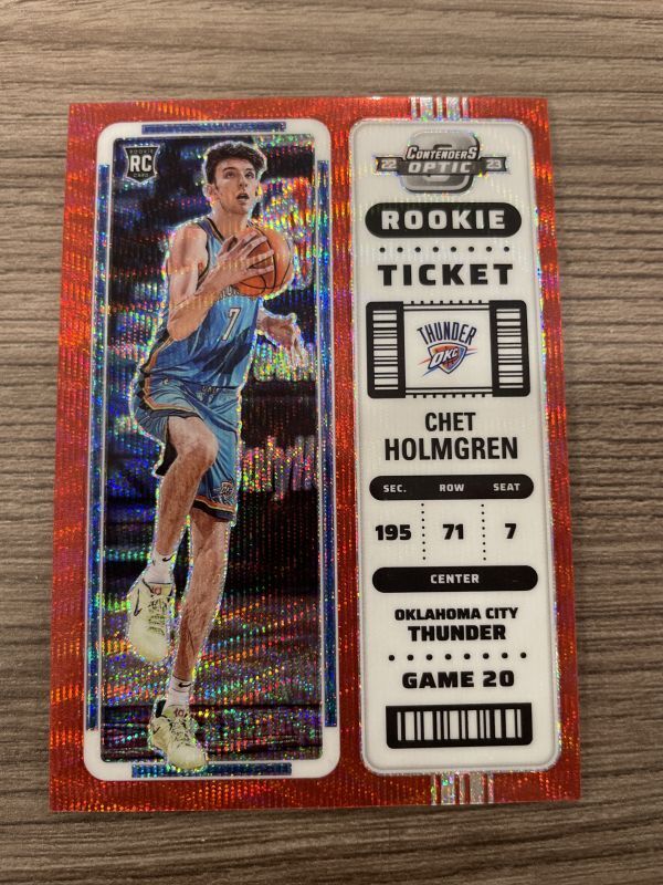 2022-23 Panini Contenders Optic Chet Holmgren RC #9 Red ripple