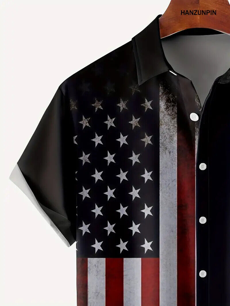 patriotic dress shirts Men's Iwo Jima 100% Cotton Button-down Shirt 4X / DUNE