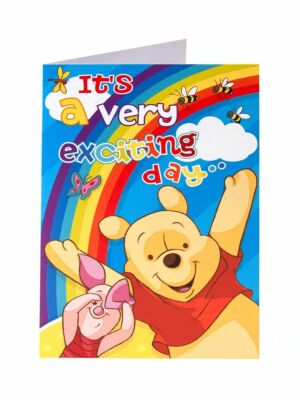 6 x Winnie the Pooh It's a very aufregender Day... Regenbogen Geburtstagskarten