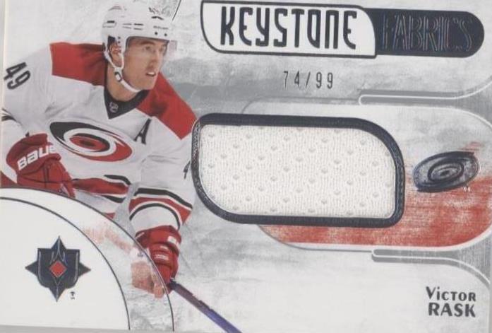 Victor Rask Autograph 2016-17 Ultimate Collection - Keystone Fabrics Victor Rask #KF-VR /99 ...