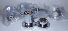 Lot of 5 Pair Plastic Chrome Plated Shower Rod Bracket Ends 1" ID