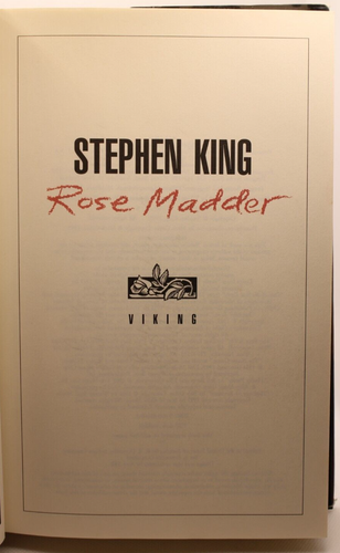 Rose Madder by Stephen King 1995 Hardcover First Edition/Printing Vintage Book - Picture 10 of 13