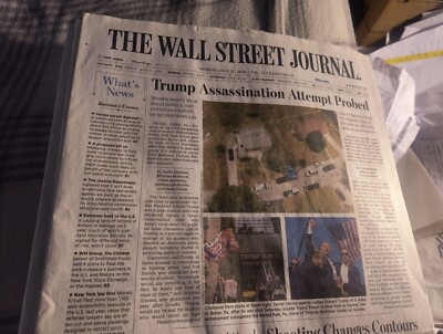 The Wall Street Journal July 15 2024 Donald Trump Assassination Attempt
