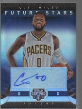 C.J. MILES 2014-15 TOTALLY CERTIFIED FUTURE STARS MIRROR AUTO ROOKIE #FS-CJM /25