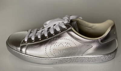 Gucci Ace Men\'s Low-top Silver Sneakers 10.5 US (Gucci 10) 660266 Italy NIB NIB Gucci Ace Men main image 2