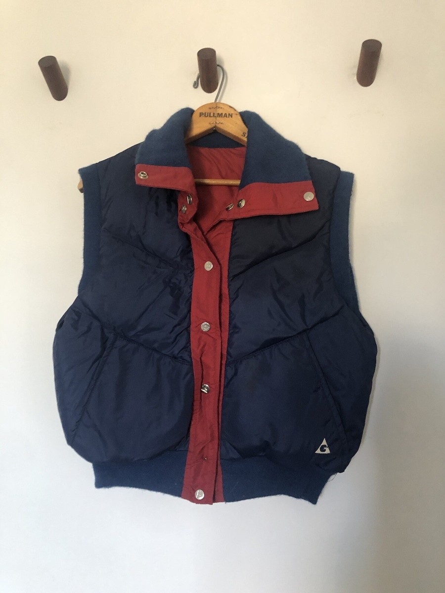 Vintage Gerry Down Vest Size Size L Made in USA Hiking EXCELLENT Reversible