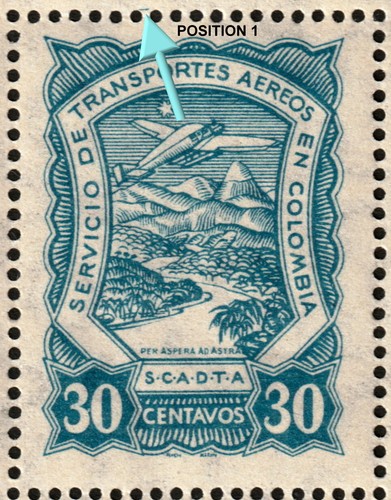 ✔️ COLOMBIA SCADTA 1923 SC. C42 ** MNH FULL SHEET & PLATEFLAWS & SUPERNOVA P21 - Picture 3 of 19